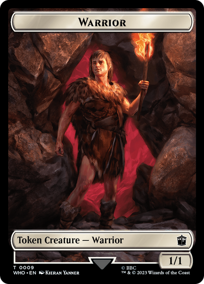 Warrior // Dinosaur Double-Sided Token [Doctor Who Tokens]