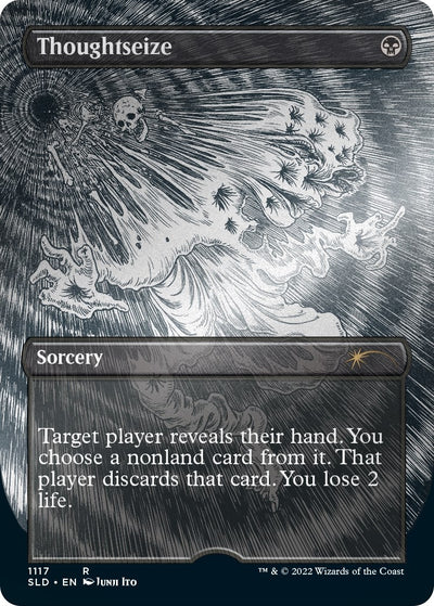 Thoughtseize (Borderless Etched Foil) [Secret Lair Drop Series]