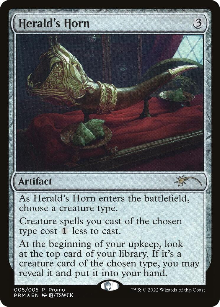 Image for Herald's Horn (Year of the Tiger 2022) (Unique and Miscellaneous Promos) (5) (UMP) - Magic: The Gathering