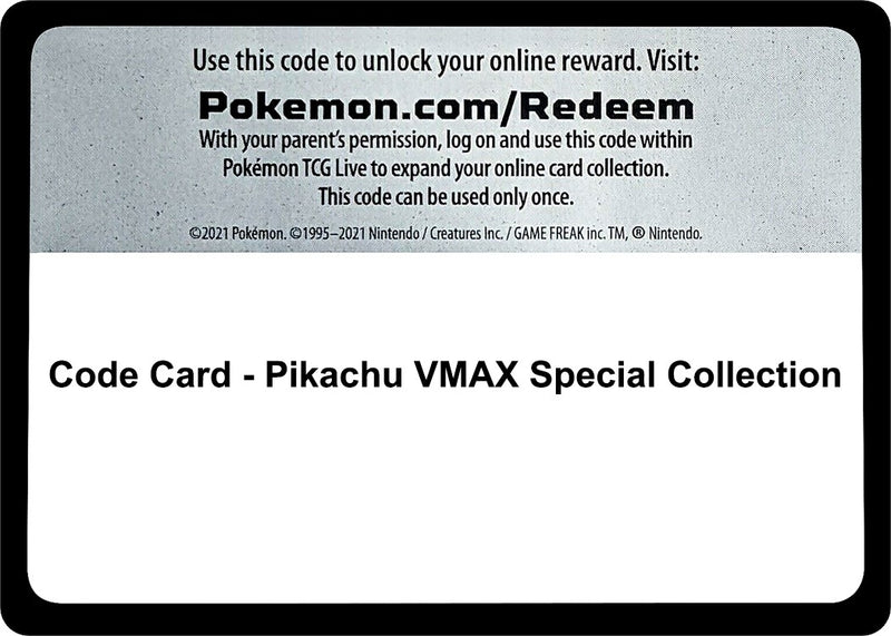 Image for Code Card - Pikachu VMAX Special Collection - Pokemon