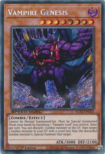 Vampire Genesis [SGX3-ENC01] Secret Rare