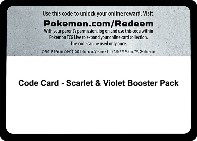 Image for Code Card - Scarlet & Violet Booster Pack (SV01: Scarlet & Violet Base Set) - Pokemon