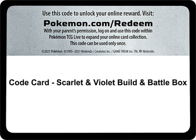 Code Card - Scarlet & Violet Build & Battle Box (SV01: Scarlet & Violet Base Set)