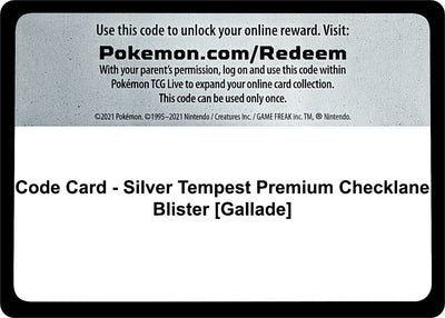 Code Card - Silver Tempest Premium Checklane Blister [Gallade] (SWSH12: Silver Tempest)