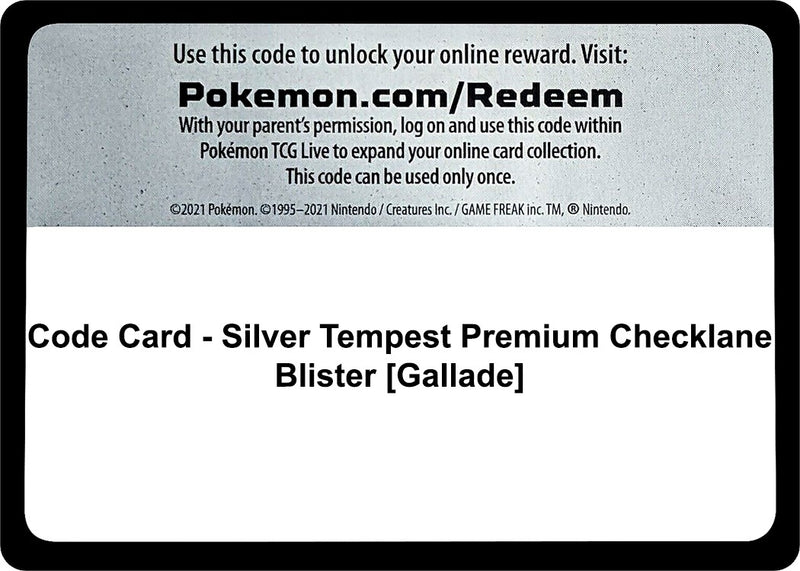 Image for Code Card - Silver Tempest Premium Checklane Blister [Gallade] (SWSH12: Silver Tempest) - Pokemon