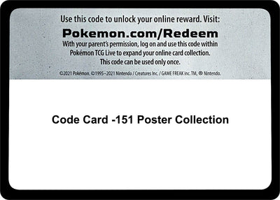 Code Card -151 Poster Collection (SV: Scarlet & Violet 151)