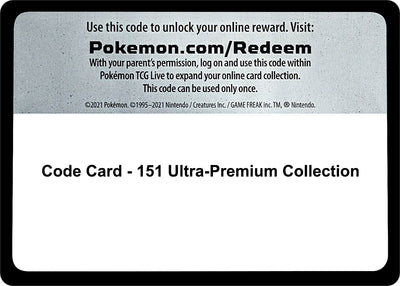Code Card - 151 Ultra-Premium Collection (SV: Scarlet & Violet 151)