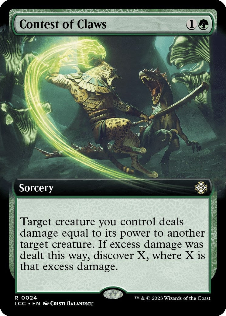 Contest of Claws (Extended Art) [The Lost Caverns of Ixalan Commander]