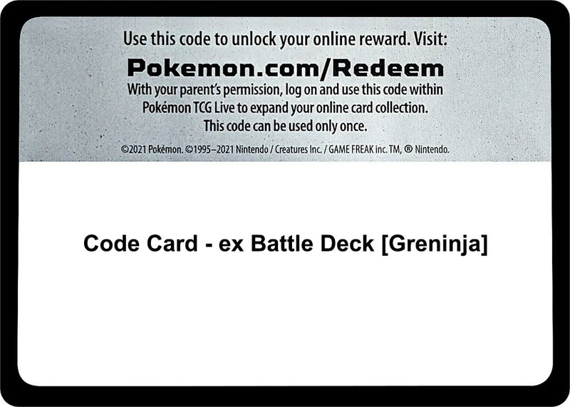 Code Card - ex Battle Deck [Greninja]