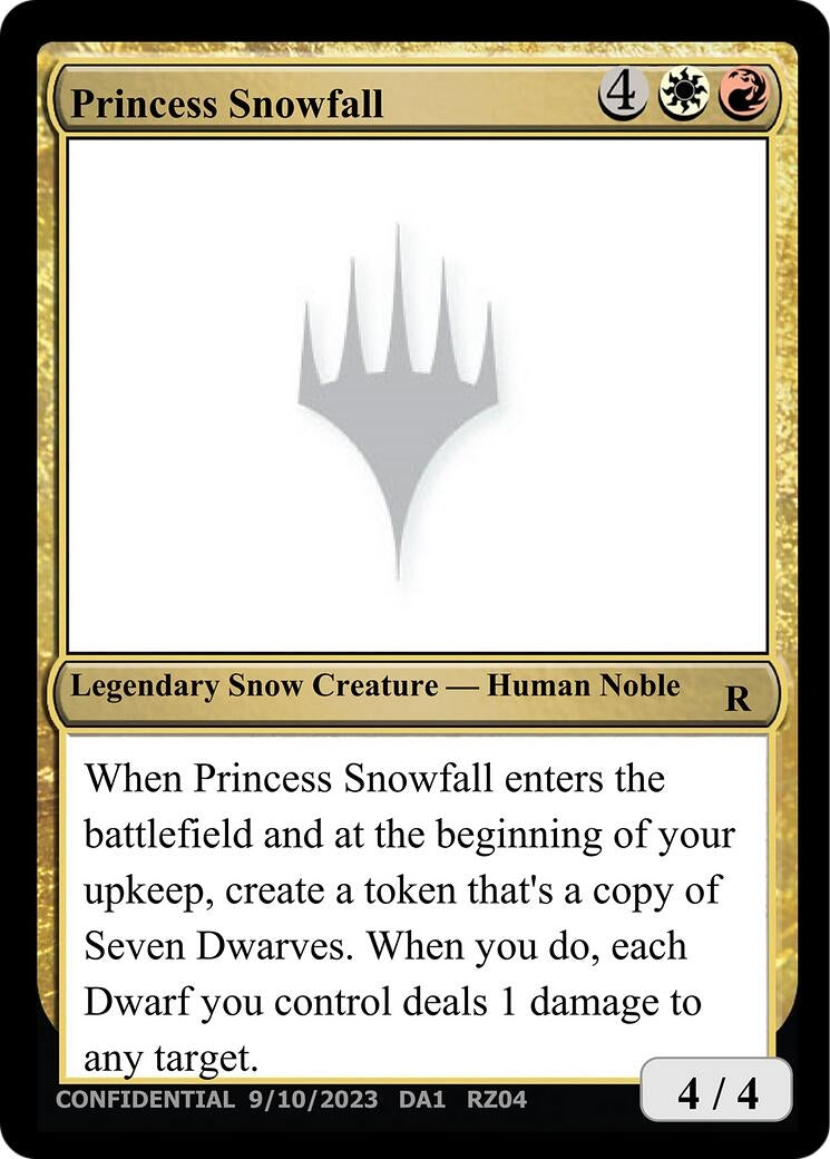 Image for Princess Snowfall (Un-Known Event Playtest Cards) (UNK) - Magic: The Gathering