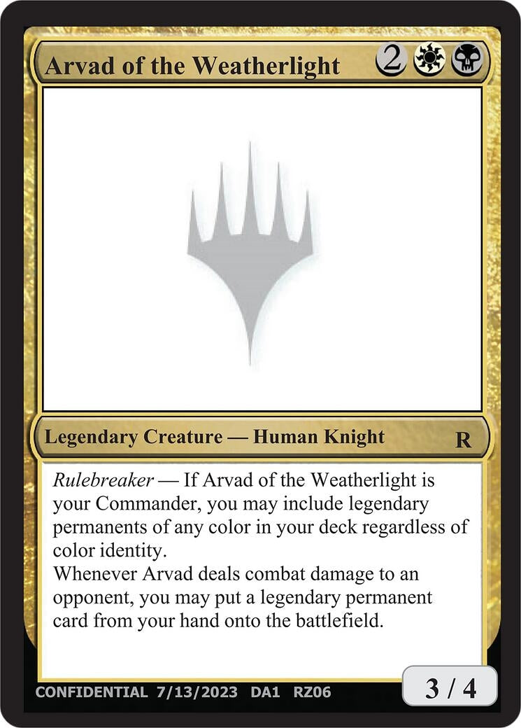 Image for Arvad of the Weatherlight (Un-Known Event Playtest Cards) (UNK) - Magic: The Gathering