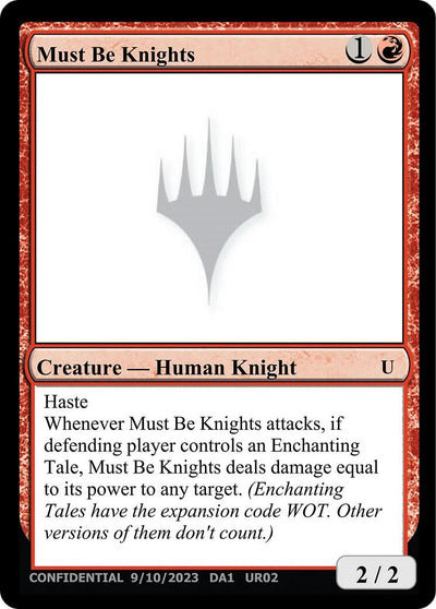 Must Be Knights (Un-Known Event Playtest Cards) (UNK)