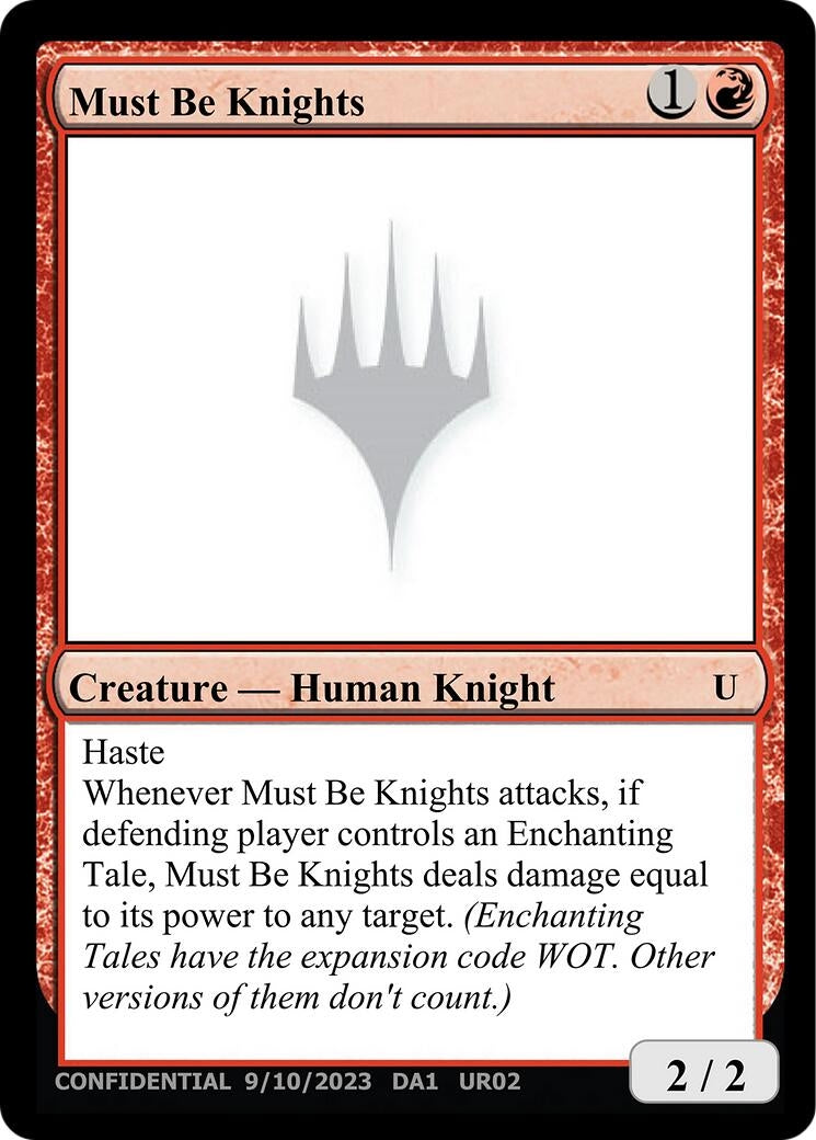 Image for Must Be Knights (Un-Known Event Playtest Cards) (UNK) - Magic: The Gathering