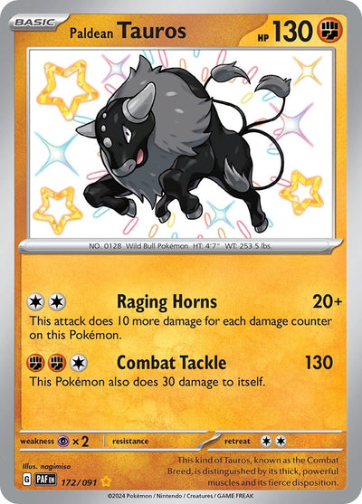 Paldean Tauros (SV: Paldean Fates) (172/091)
