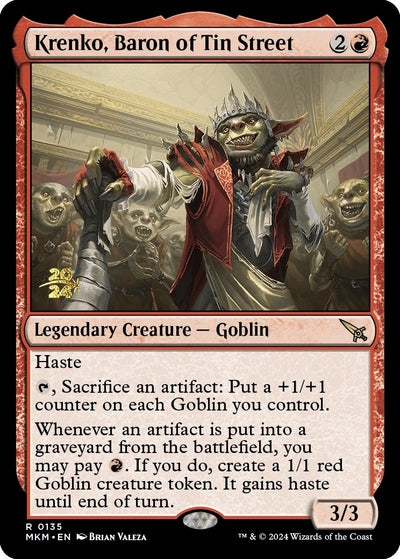 Krenko, Baron of Tin Street [Murders at Karlov Manor Prerelease Promos]