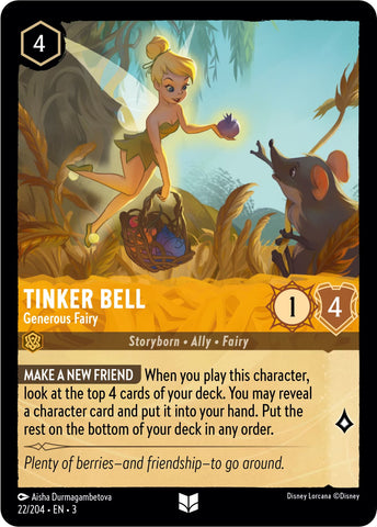 Tinker Bell - Generous Fairy (22/204) [Into the Inklands]