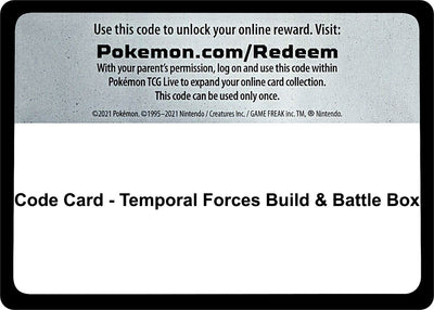 Code Card - Temporal Forces Build & Battle Box (SV05: Temporal Forces)