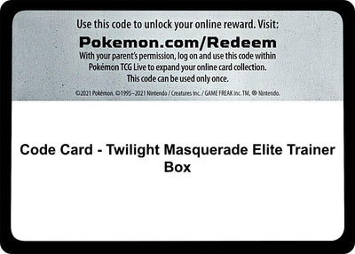 Code Card - Twilight Masquerade Elite Trainer Box (SV06: Twilight Masquerade)