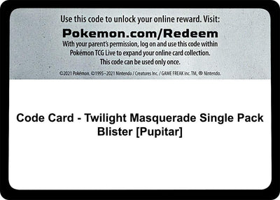 Code Card - Twilight Masquerade Single Pack Blister [Pupitar] (SV06: Twilight Masquerade)