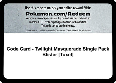 Code Card - Twilight Masquerade Single Pack Blister [Toxel] (SV06: Twilight Masquerade)