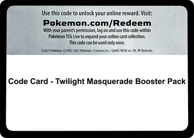 Code Card - Twilight Masquerade Booster Pack (SV06: Twilight Masquerade)