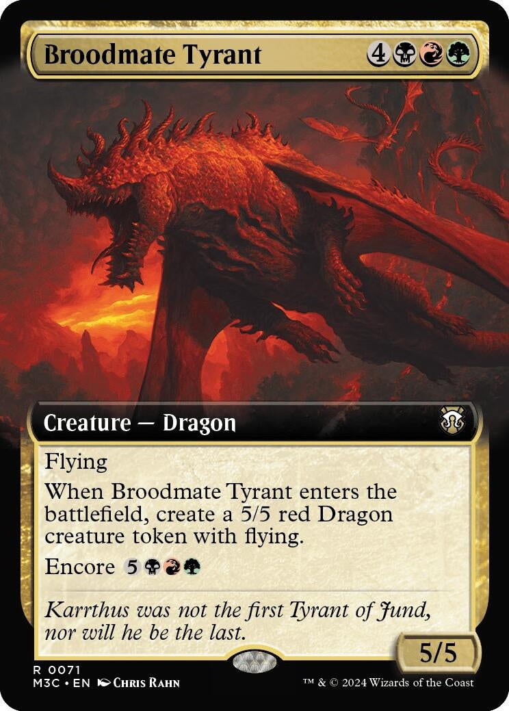 Broodmate Tyrant (Extended Art) [Modern Horizons 3 Commander]
