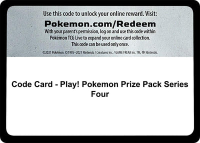 Code Card - Play! Pokemon Prize Pack Series Four (Prize Pack Series Cards)