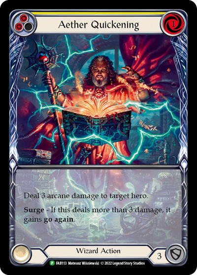 Aether Quickening (Yellow) [FAB113] (Promo)  Rainbow Foil