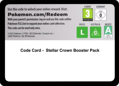 Code Card - Stellar Crown Booster Pack (SV07: Stellar Crown)