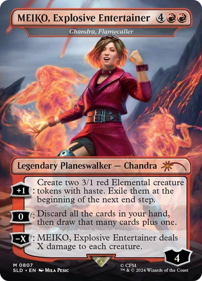 MEIKO, Explosive Entertainer - Chandra, Flamecaller (Secret Lair Drop Series) (807) (SLD)