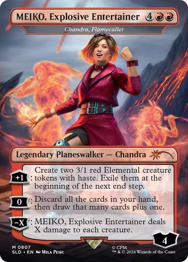 Image for MEIKO, Explosive Entertainer - Chandra, Flamecaller (Secret Lair Drop Series) (807) (SLD) - Magic: The Gathering