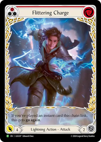 Flittering Charge (Red) (Extended Art) [LGS337] (Promo)  Rainbow Foil