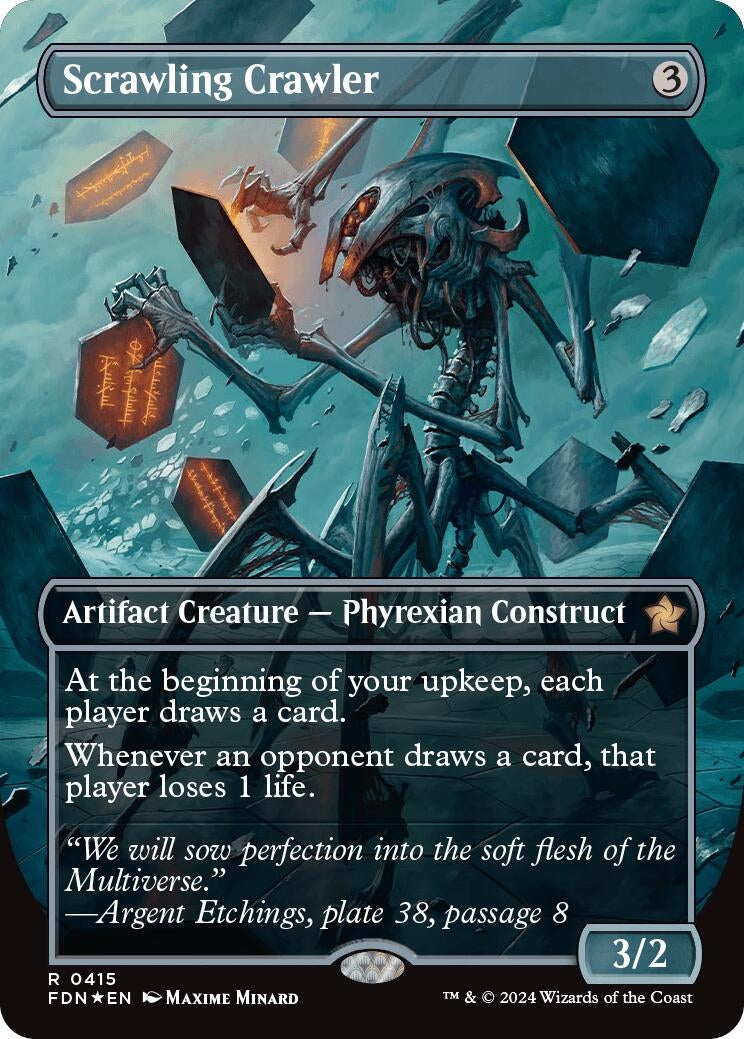 Scrawling Crawler (Borderless) (Mana Foil) [Foundations]