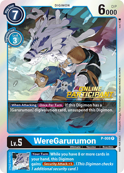 WereGarurumon [P-008] (Online Regional - Participant) [Promotional Cards]