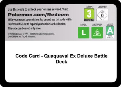 Code Card - Quaquaval Ex Premium Collection