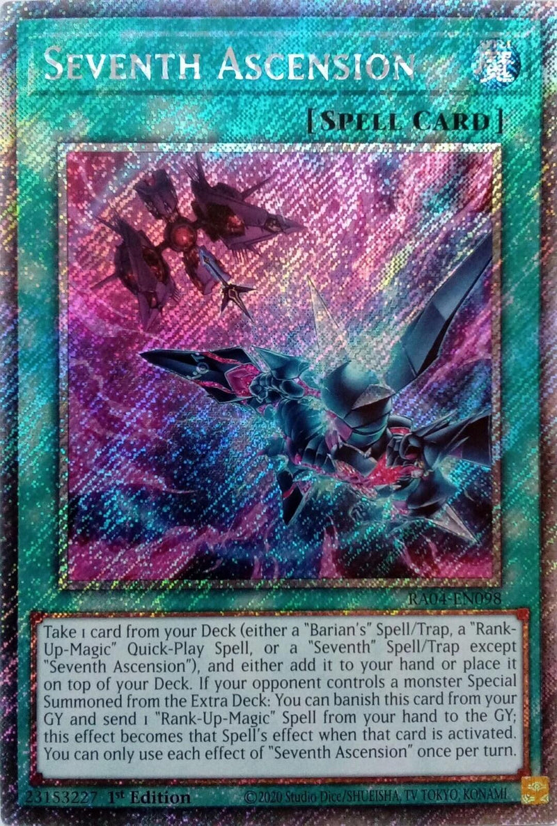 Seventh Ascension [RA04-EN098] Platinum Secret Rare
