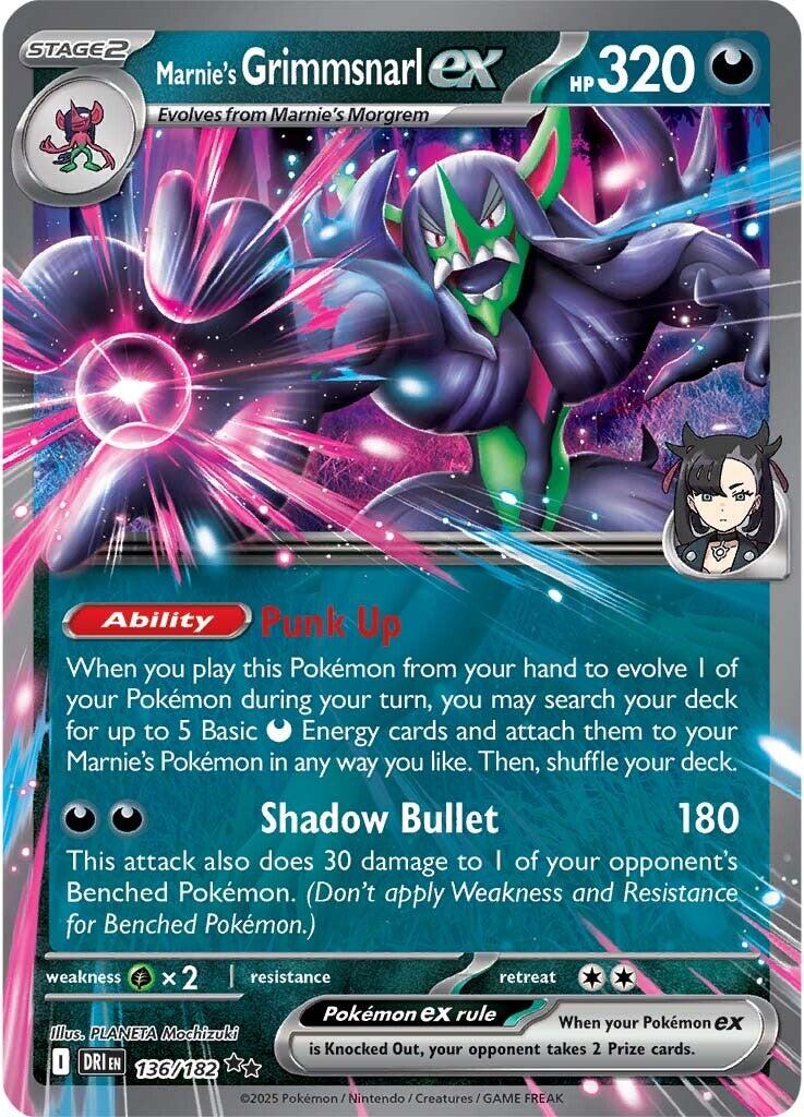 Marnie's Grimmsnarl ex (136/182) [Scarlet & Violet: Destined Rivals]