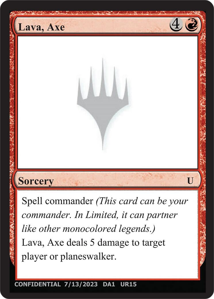 Image for Lava, Axe (Un-Known Event Playtest Cards) (UNK) - Magic: The Gathering