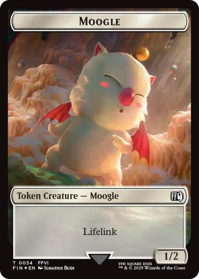 Moogle (0034) // Treasure (0036) Double-Sided Token (Surge Foil) [FINAL FANTASY Tokens]