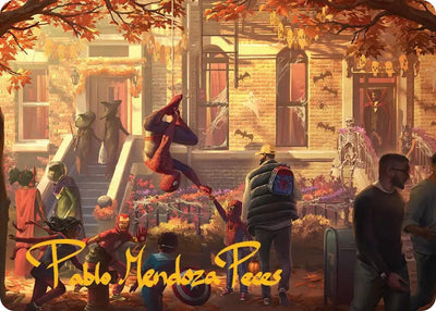 Friendly Neighborhood Art Card (Gold-Stamped Signature) (2)