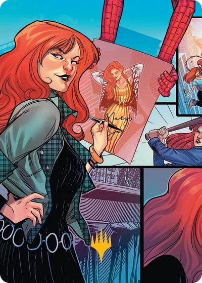 Mary Jane Watson Art Card (Gold-Stamped Planeswalker Symbol) (50)