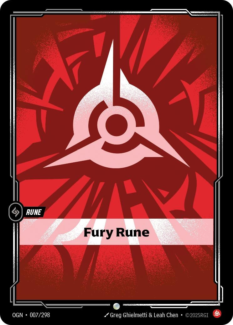 Image for Fury Rune (Origins) (007/298) - Riftbound: League of Legends Trading Card Game