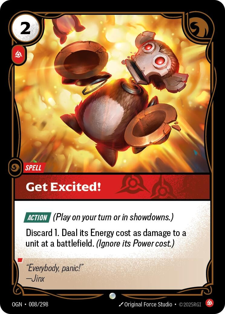 Image for Get Excited! (Origins) (008/298) - Riftbound: League of Legends Trading Card Game