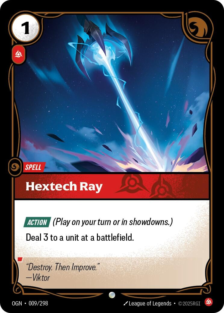 Image for Hextech Ray (Origins) (009/298) - Riftbound: League of Legends Trading Card Game