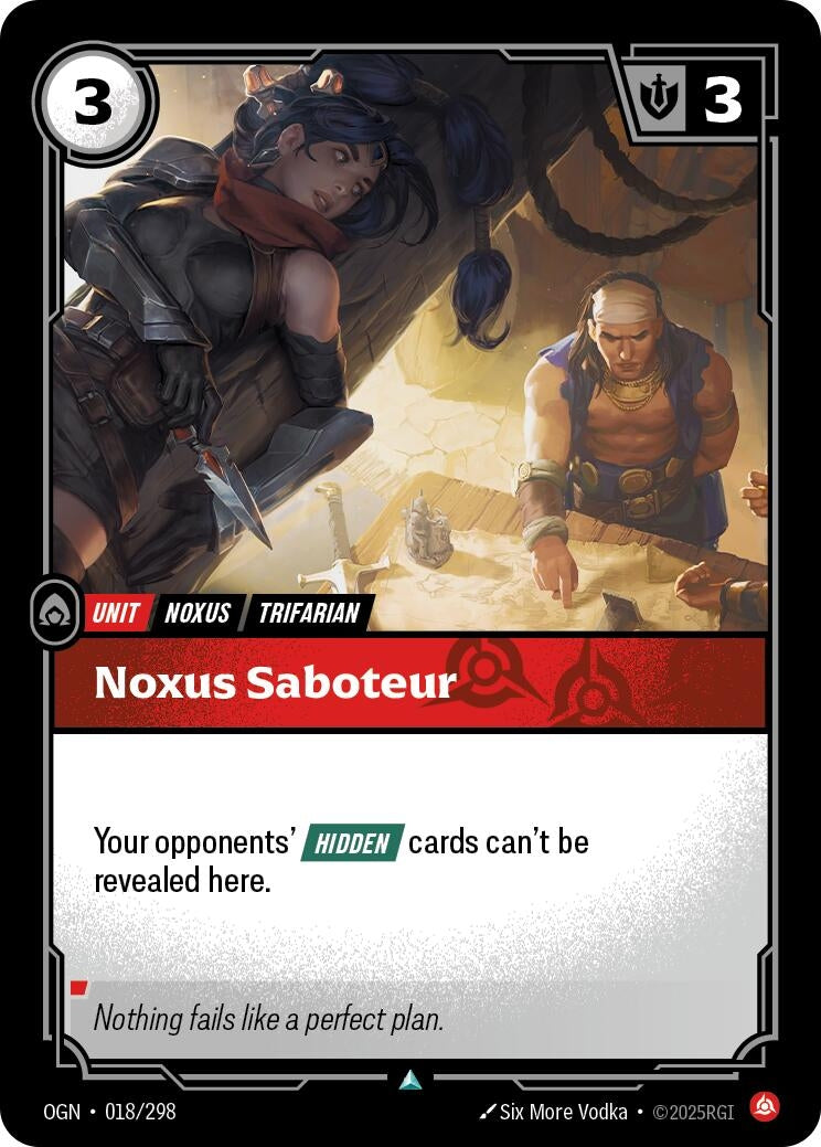 Image for Noxus Saboteur (Origins) (018/298) - Riftbound: League of Legends Trading Card Game