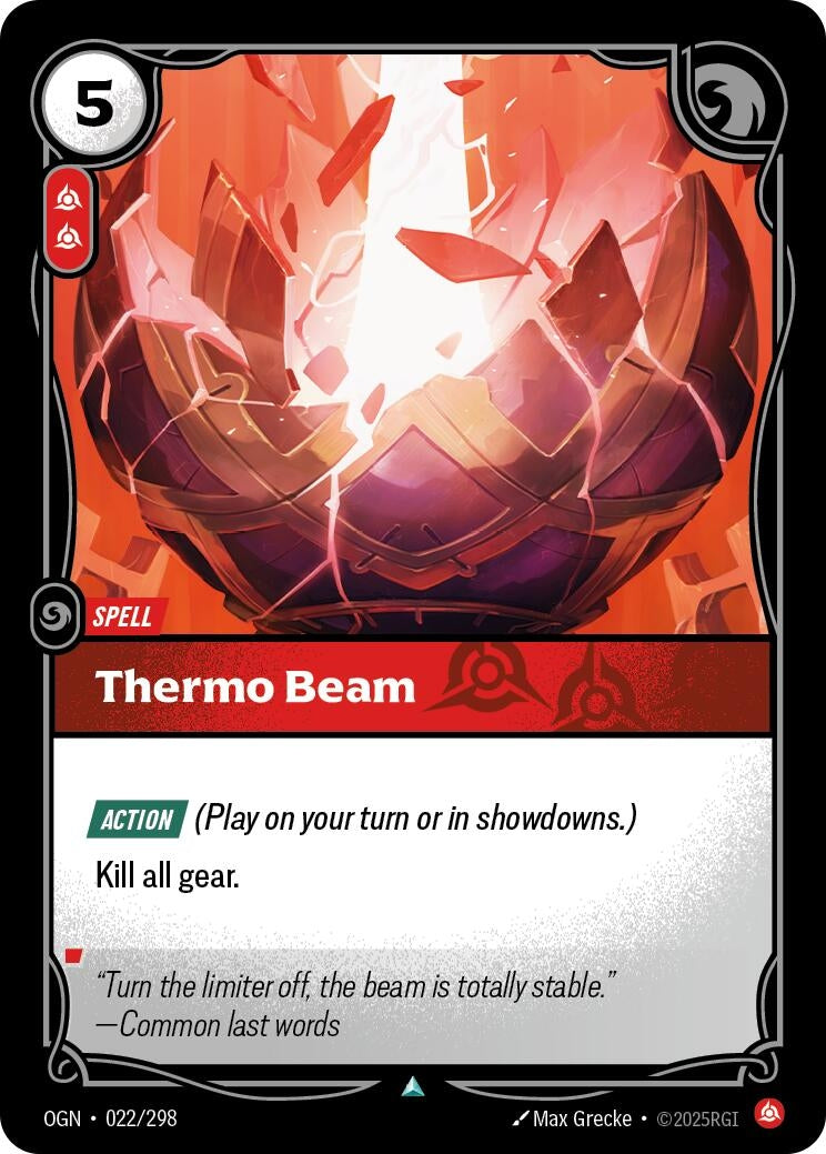 Image for Thermo Beam (Origins) (022/298) - Riftbound: League of Legends Trading Card Game