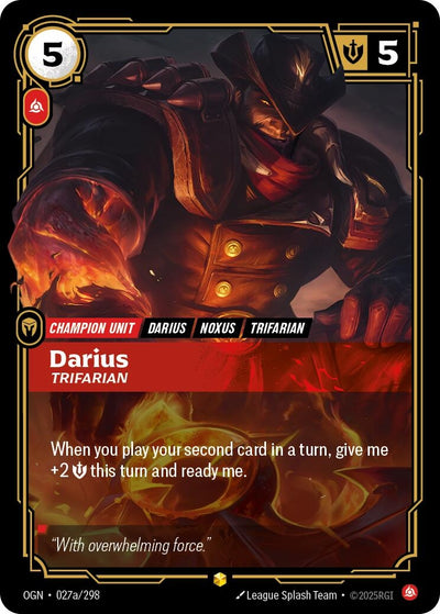 Darius - Trifarian (Alternate Art) (Origins) (027a/298)