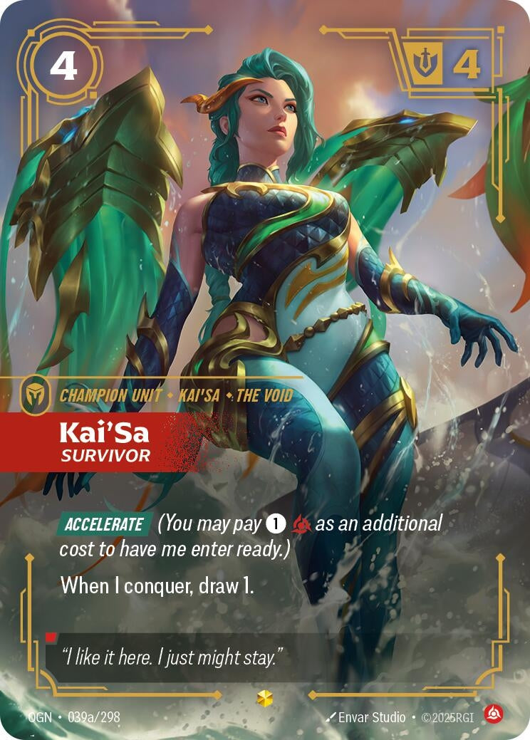 Image for Kai'Sa - Survivor (Alternate Art) (Origins) (039a/298) - Riftbound: League of Legends Trading Card Game