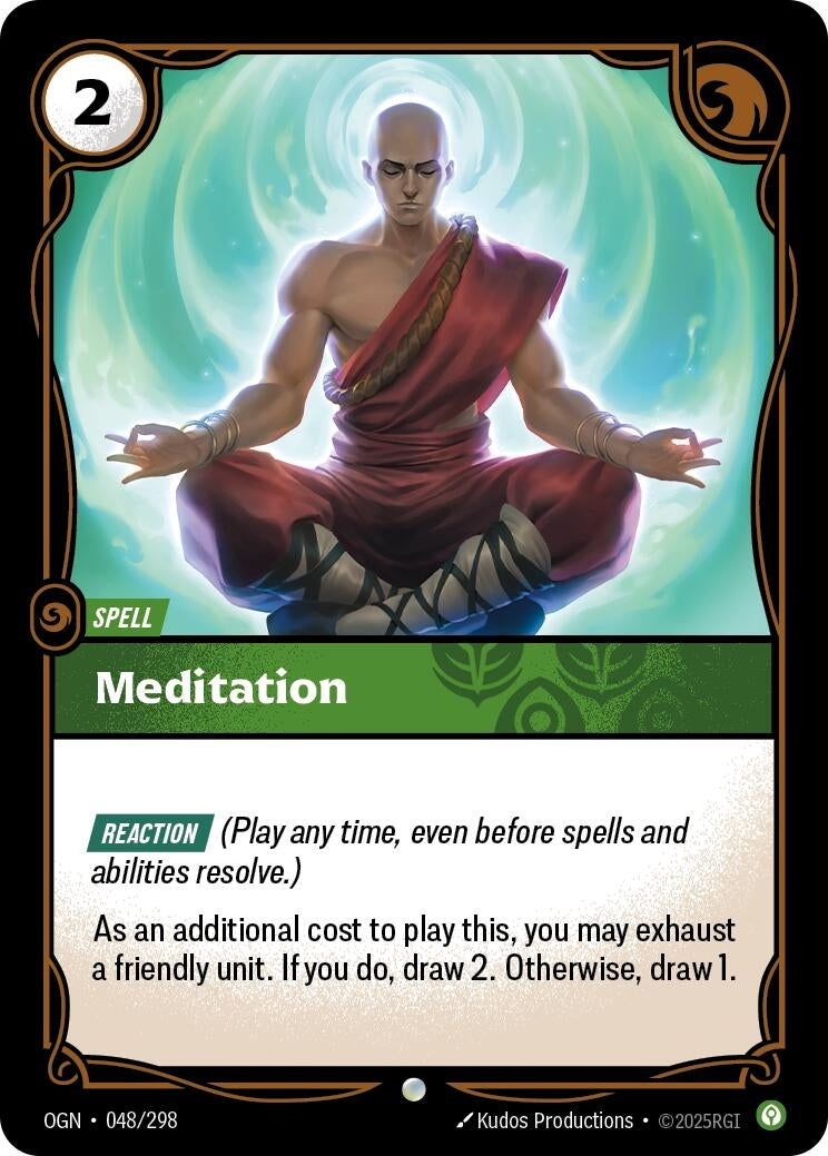 Image for Meditation (Origins) (048/298) - Riftbound: League of Legends Trading Card Game