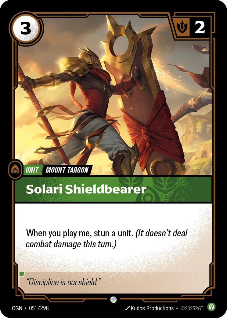 Image for Solari Shieldbearer (Origins) (051/298) - Riftbound: League of Legends Trading Card Game